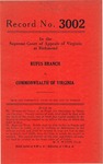 Rufus Branch v. Commonwealth of Virginia