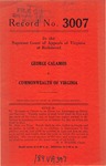 George Calamos v. Commonwealth of Virginia