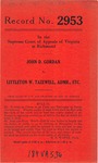 John D. Gordan v. Littleton W. Tazewell, Administrator, etc.