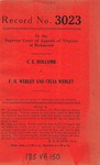 C. E. Holcomb v. F. H. Webley and Celia Webley