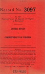 Cassell Bevley v. Commonwealth of Virginia