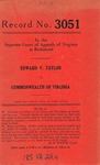 Edward V. Taylor v. Commonwealth of Virginia