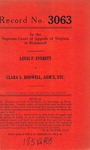 Louis F. Everett v. Clara L. Bodwell, Administratrix, etc.