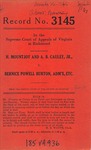 Howard Mountjoy and A. B. Cauley, Jr., v. Bernice Powell Burton, Administratrix of James William Burton, deceased
