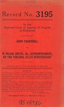 John Thornhill v. W. Frank Smyth, Jr., Superintendant of the Virginia State Penitentiary