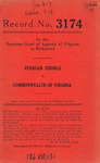 Ephriam Thomas v. Commonwealth of Virginia