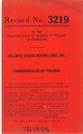 Atlantic States Motor Lines, Inc. v. Commonwealth of Virginia