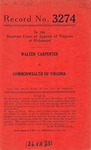 Walter Carpenter v. Commonwealth of Virginia