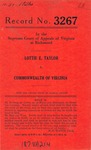 Lottie E. Taylor v. Commonwealth of Virginia