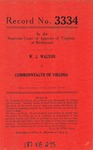 W. J. Walton v. Commonwealth of Virginia