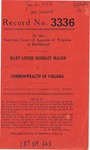 Mary Louise Hundley Macon v. Commonwealth of Virginia