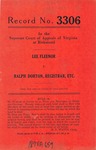 Lee Fleenor v. Ralph Dorton, Registrar, etc.