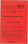 Virginia Stage Lines, Incorporated v. Georgiana S. Newcomb