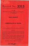 Louis Crockett v. Commonwealth of Virginia