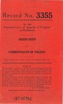 Joseph Ossen v. Commonwealth of Virginia