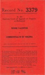 Winnie Valentine v. Commonwealth of Virginia