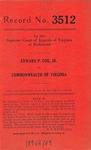 Edward P. Cox, Jr. v. Commonwealth of Virginia