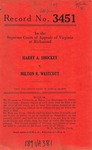 Harry A. Shockey v. Milton R. Westcott