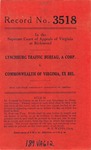 Lynchburg Traffic Bureau, A Corporation v. Commonwealth of Virginia, ex rel.