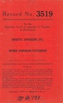 Rosetta Anderson, Individually and as Administratrix of the  Estate of Philip Anderson, Deceased v. Ouner Anderson Patterson