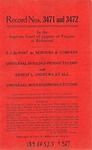 E. I. duPont de Nemours & Company v. Universal Moulded Products: and Ernest L. Andrews v. Universal Moulded Products Corporation