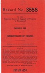 Norvell Lee v. Commonwealth of Virginia
