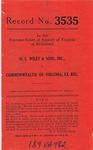 O. C. Wiley & Sons, Inc. v. Commonwealth of Virginia, ex rel., etc.