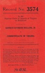 Kenneth Raymond Holland, Jr., v. Commonwealth of Virginia