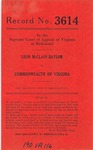Leon McClain Baylor v. Commonwealth of Virginia