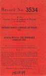 Richard Gerald Ambrose, an Infant, etc. v. Acacia Mutual Life Insurance Company, etc.