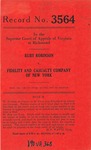 Ruby Robinson v. Fidelity and Casualty Company of New York