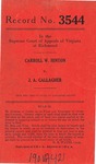 Carroll W. Hinton v. J .A. Gallagher
