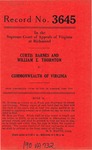 Curtis Barnes and William E. Thornton v. Commonwealth of Virginia