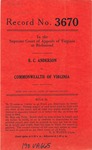 R. C. Anderson v. Commonwealth of Virginia