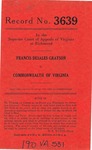 Francis DeSales Grayson v. Commonwealth of Virginia