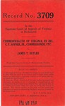 Commonwealth of Virginia, ex rel. C. F. Joyner, Jr., Commissioner of the Division of Motor Vehicles v. James T. Butler