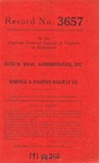 Ruth H.  Wray, Administratrix, etc. v. Norfolk & Western Railway Company