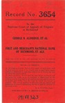 George B. Aldridge, et al. v. First and Merchants National Bank of Richmond, et al.