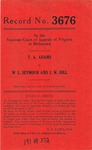 T. A. Adams v. W. L. Seymour and J. W. Hill
