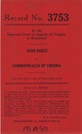 Jodie Bailey v. Commonwealth of Virginia