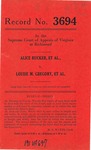 Alice Rucker, et al. v. Louis M. Gregory, et al.