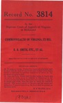 Commonwealth of Virginia, Ex Rel. Henry G. Gilmer, Comptroller v. R. R. Smith, an Individual Trading as Smith Transfer Company and Smith Transfer Corporation