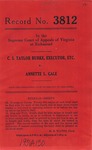 C. S. Taylor Burke, Executor, etc. v. Annette L. Gale