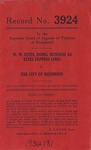 W. W. Estes, DBA Estes Express Lines v.The City of Richmond