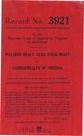 Waldron Mealy,  Alias Judge Mealy v. Commonwealth of Virginia
