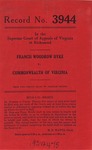 Francis Woodrow Dyke v. Commonwealth of Virginia