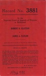 Robert D. Clayton v. James A. Taylor