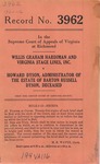 Willis Graham Hardiman and Virginia Stage Lines, Inc. v. Howard Dyson, Administrator of the Estate of Barton Russell Dyson, deceased