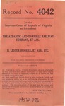 Atlantic and Danville Railway Company, et al. v. H. Lester Hooker, W. Marshall King and Ralph T. Catterall, Commissioners of the State Corporation Commission, et al.