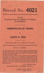 Commonwealth of Virginia v. Harvey M. Jones